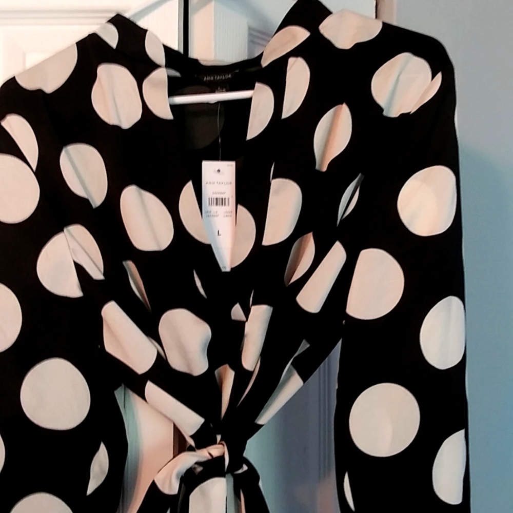 Blk/wh. Polka dot dress- Ann Taylor